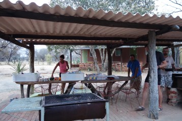 Omega rest camp complete with BBQ, showers and very friendly and helpful owners